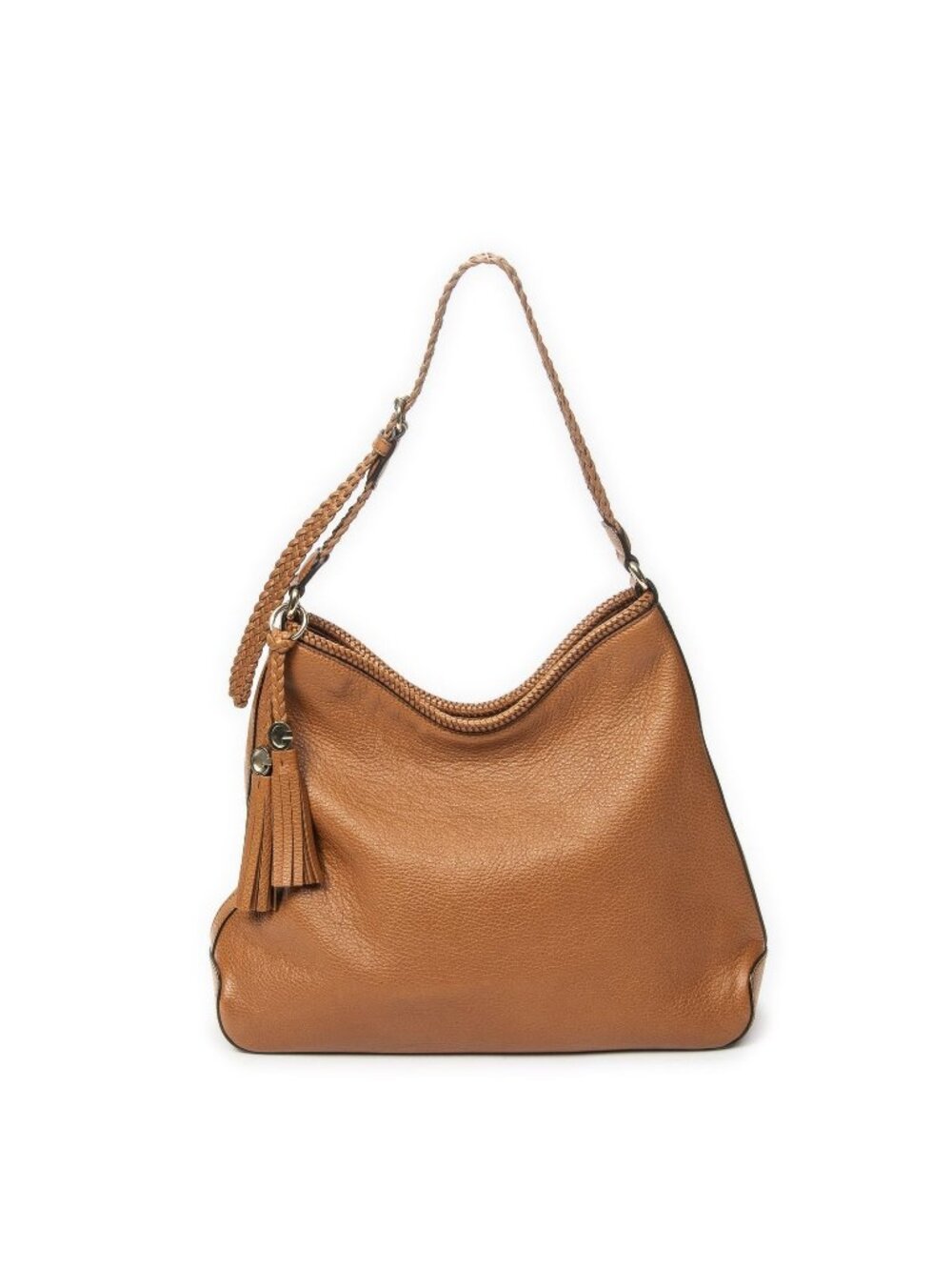 Gucci Medium Marrakech Hobo Tan Grain Calfskin Leather